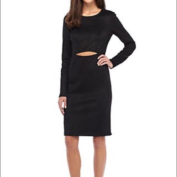 💞3 for $50💞BCBGMaxAzria Whitney Faux-Suede Cutout Dress - Picture 4 of 6